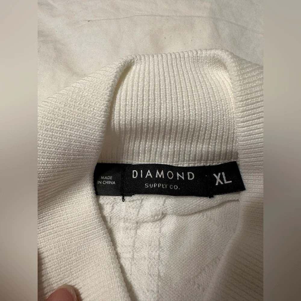 Diamond Supply Co Quartz Varsity Zip Up Cardigan - NWT - Size XL